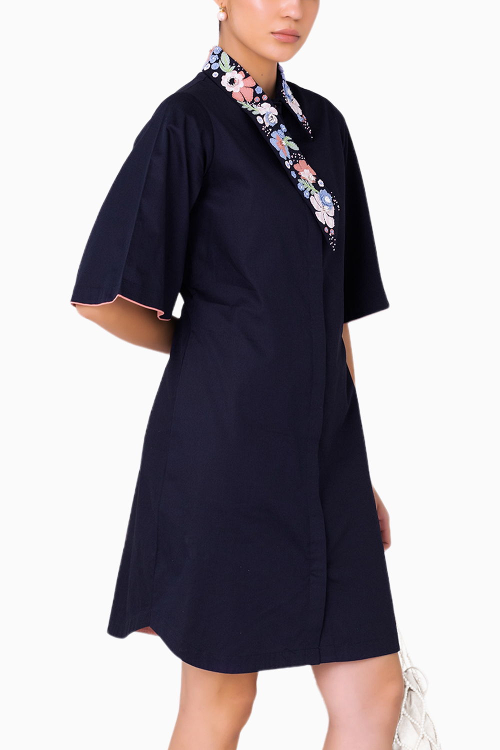 Moonflower Navy Dress