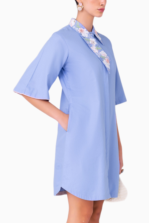 Moonflower Blueberry Dress