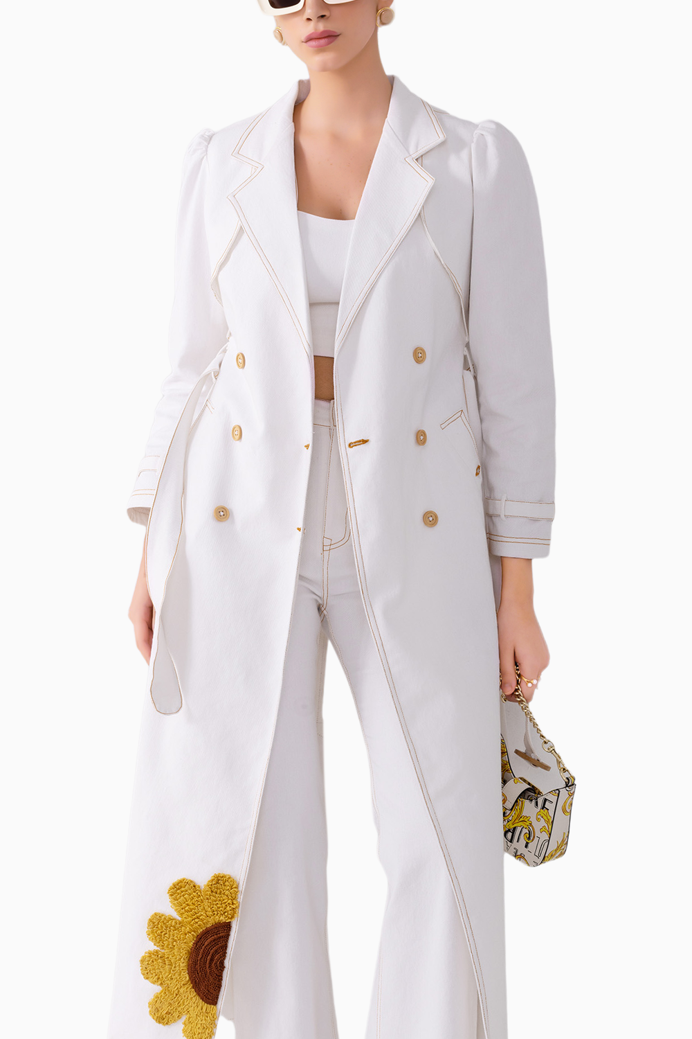 Zoa White Coord with Trench