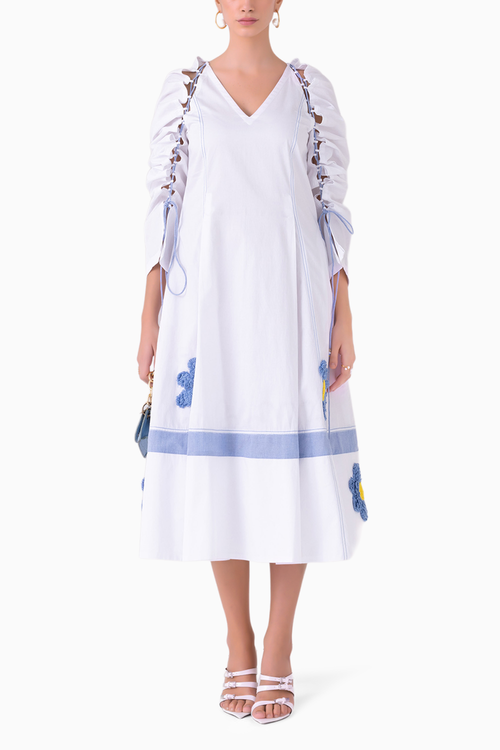 Bruna Midi White Dress
