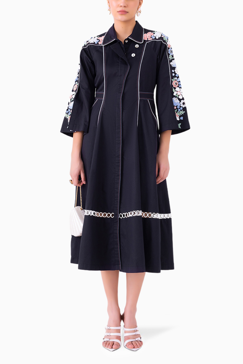Tessa Midi Black Dress