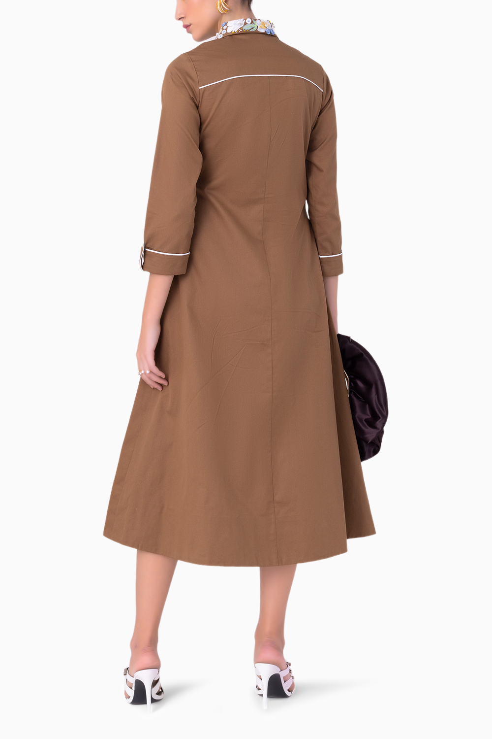 Miyake Midi Tan Dress