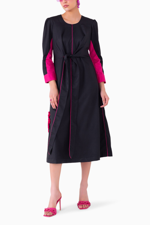 Daisy Black Midi Dress