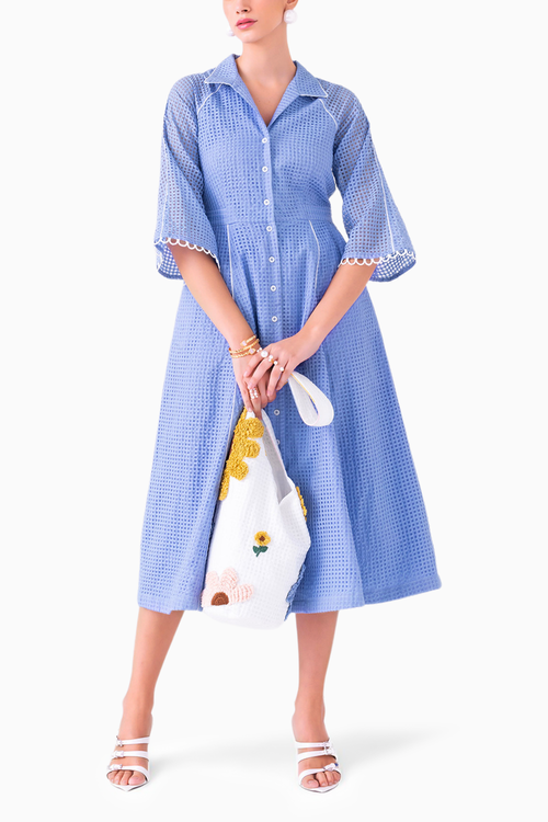 Juliet Blueberry Midi Dress