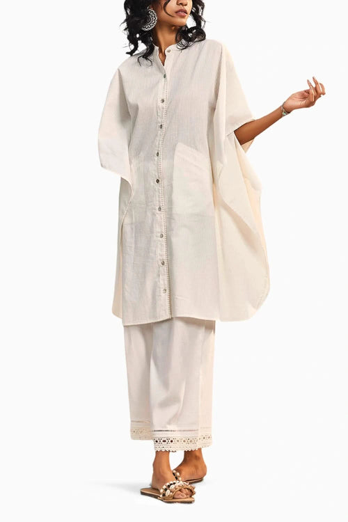 White Kaftan Co-ord Set