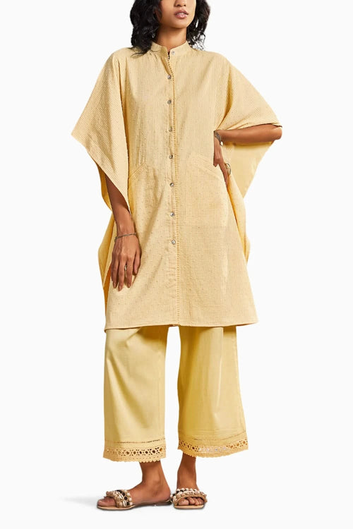 Yellow Kaftan Co-ord Set