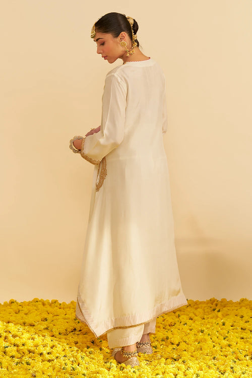 Amaya Daisy Ivory Long Kaftan With Salwar