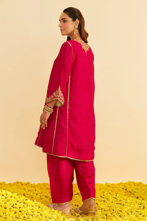 Ayra Hotpink Short Chauga With Salwar