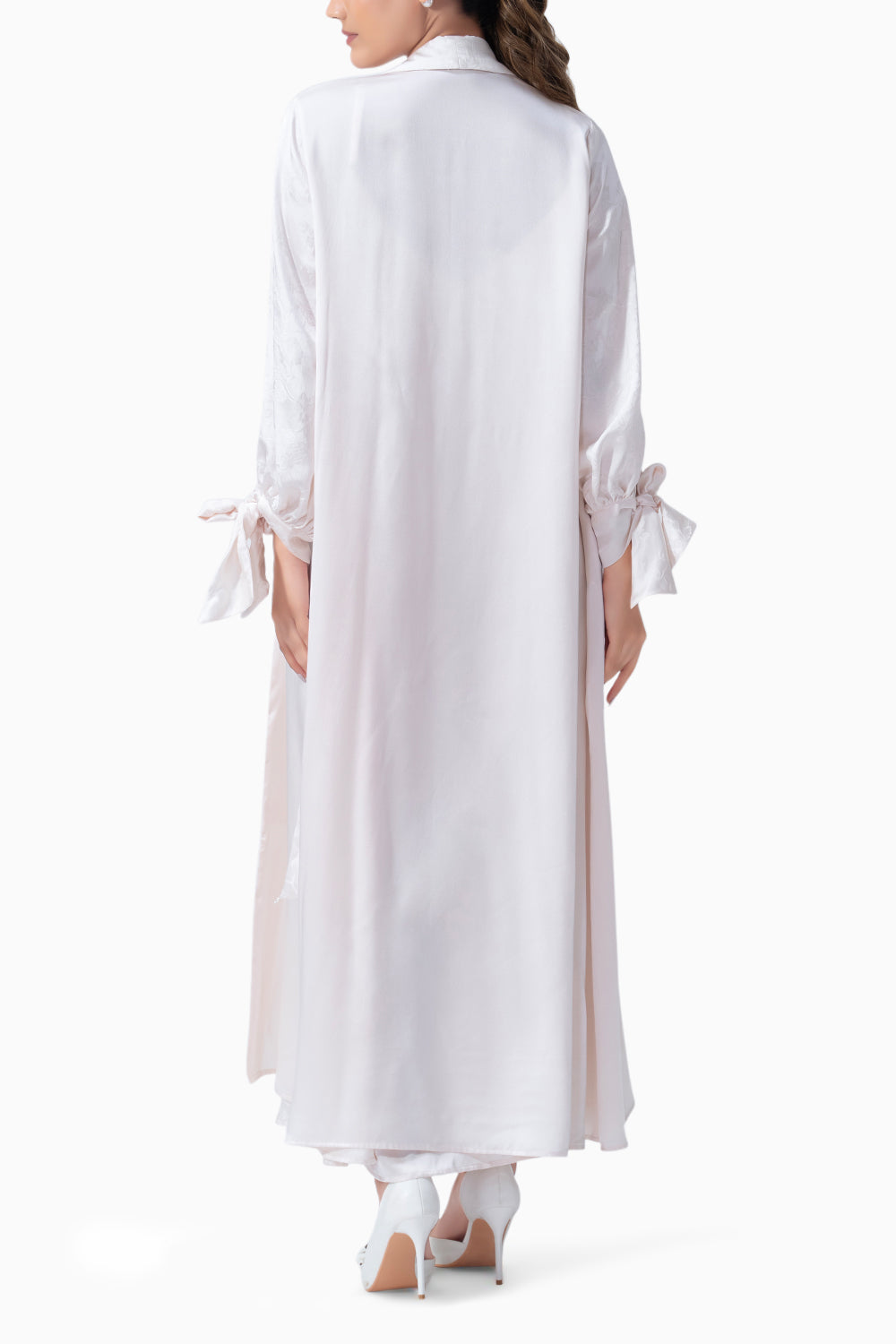 Bridal Jacqaurd Silk Long Robe