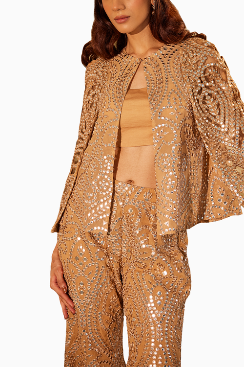 Jaaliwork Cape and Palazzo set