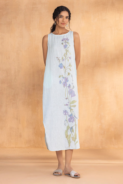 Watercolour Powder Blue Roots Dress