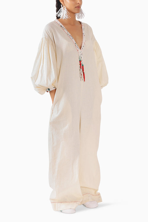 Sheersucker Jumpsuit