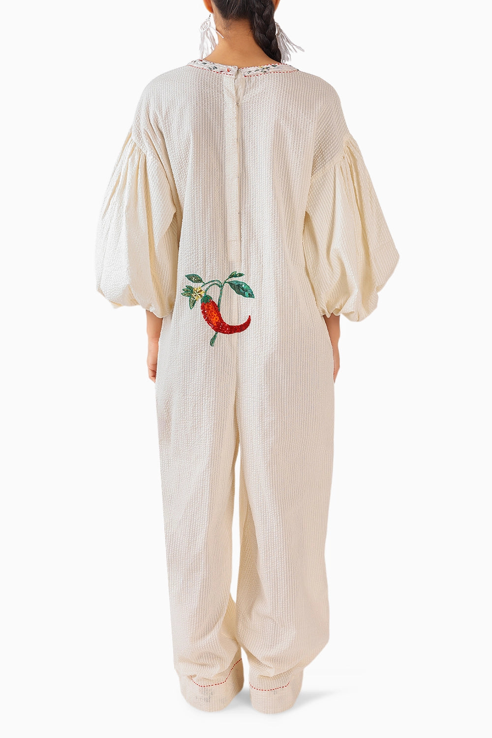 Sheersucker Jumpsuit