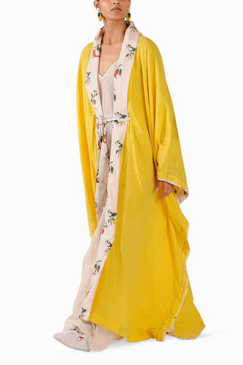 Chilly Print Yellow Shrug