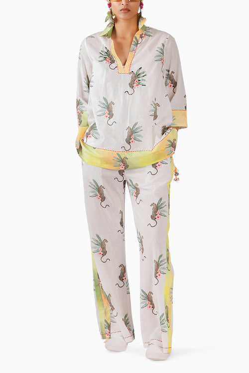 Off-White Ombre Leopard Co-ord Set