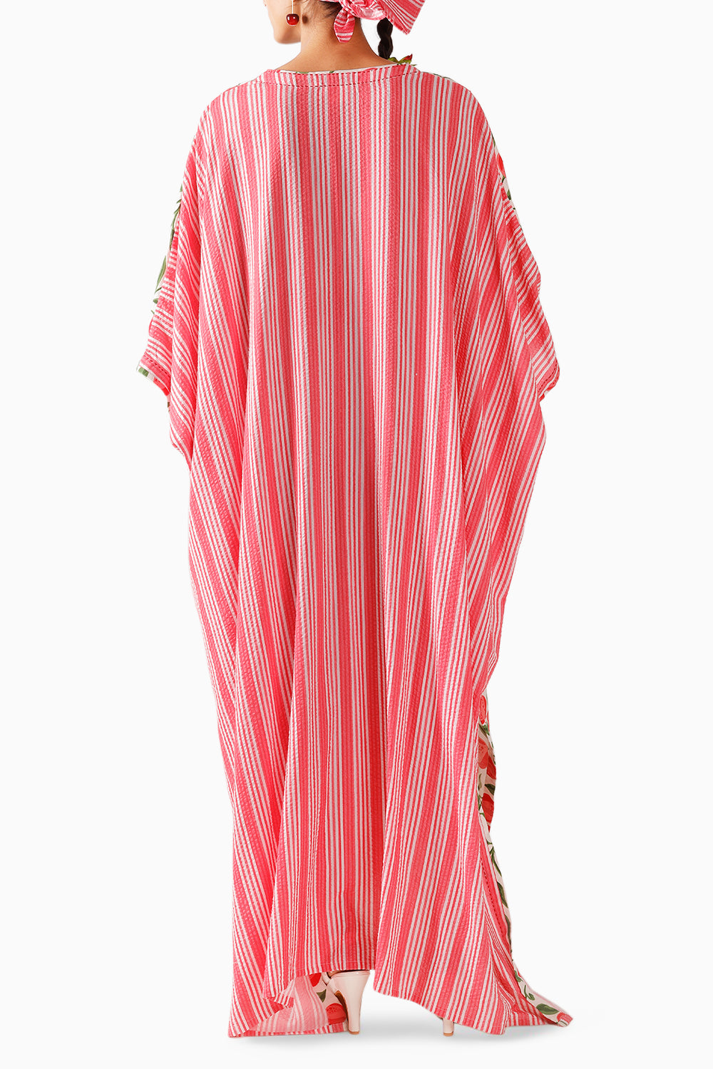 Pink Pomegranate Ruching Kaftan