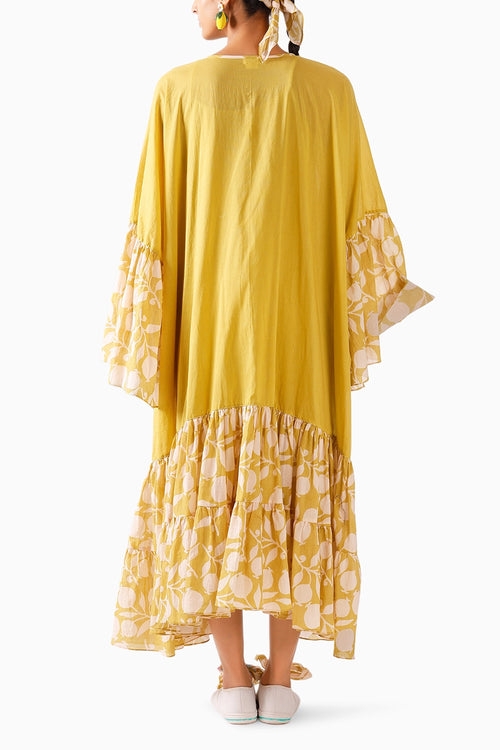 Olive Pomegranate Midi Dress