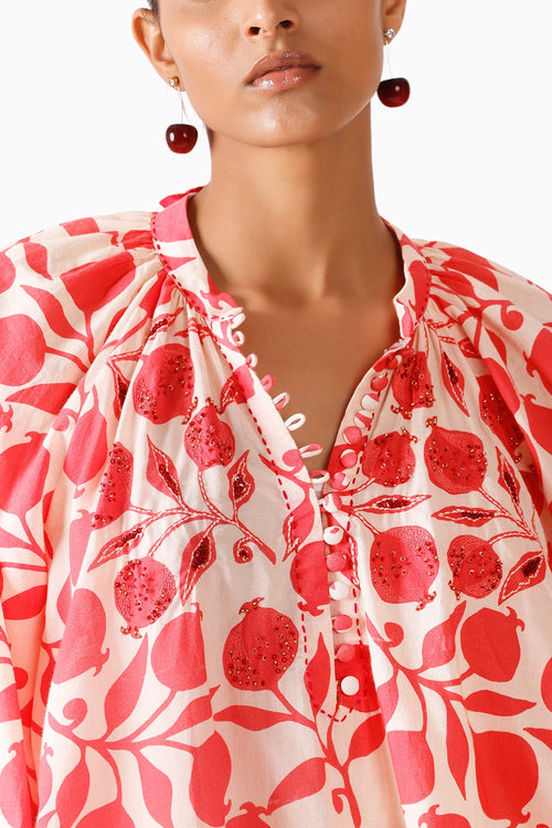 Pomegranate Embroidered Co-ord Set