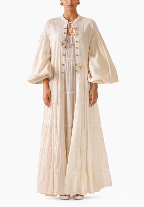 Cream Seersucker Overgarment