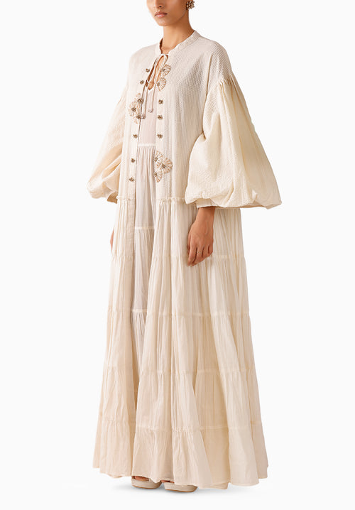 Cream Seersucker Overgarment