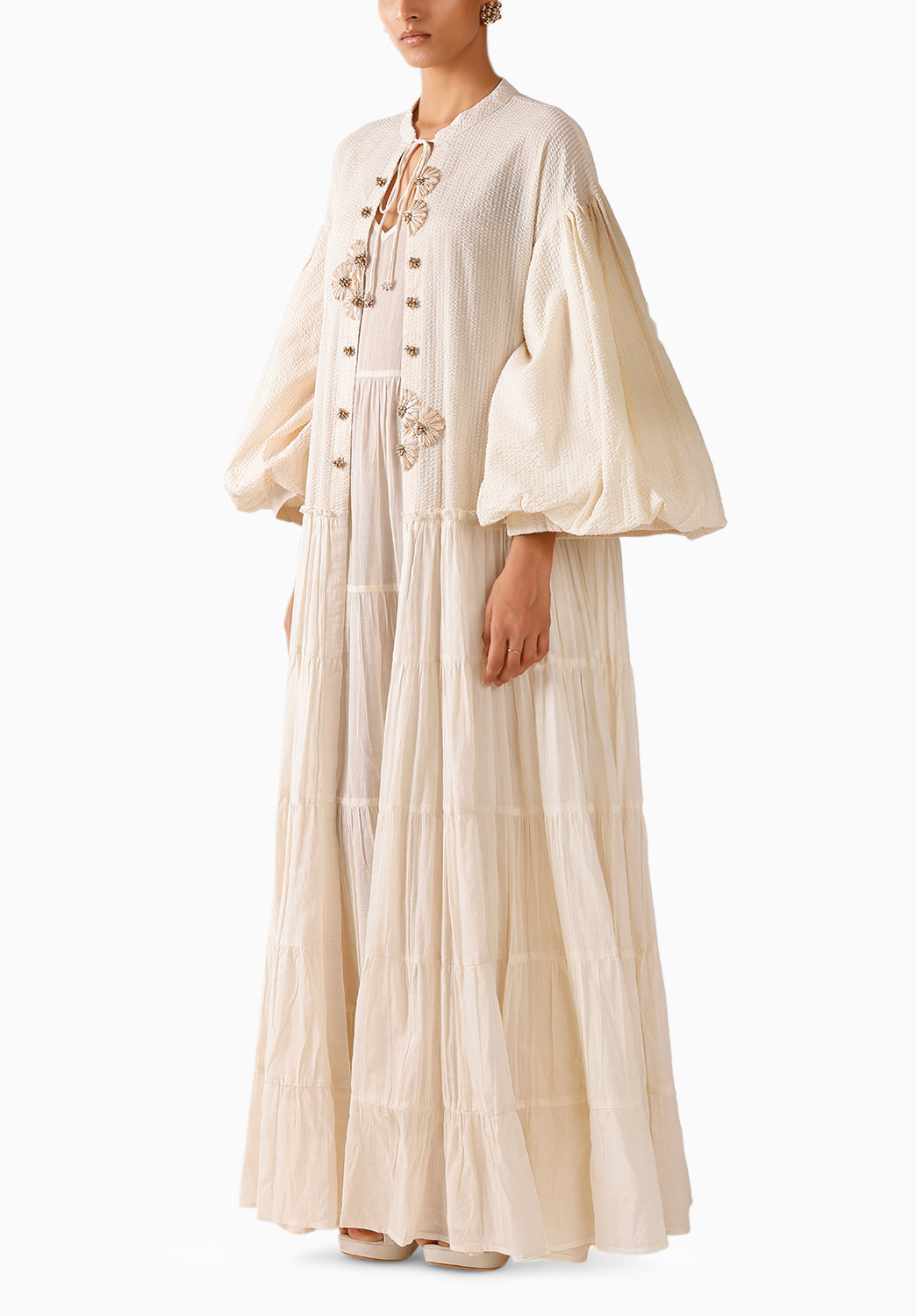 Cream Seersucker Overgarment