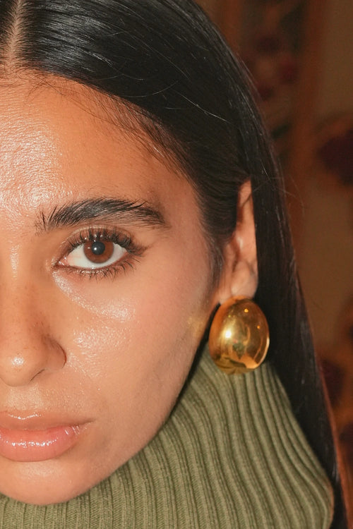Gold Dome Earrings
