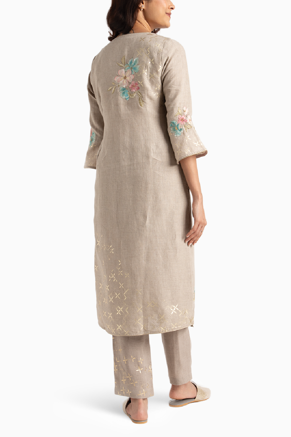 Corsage Natural Kurta Pant and Dupatta Set