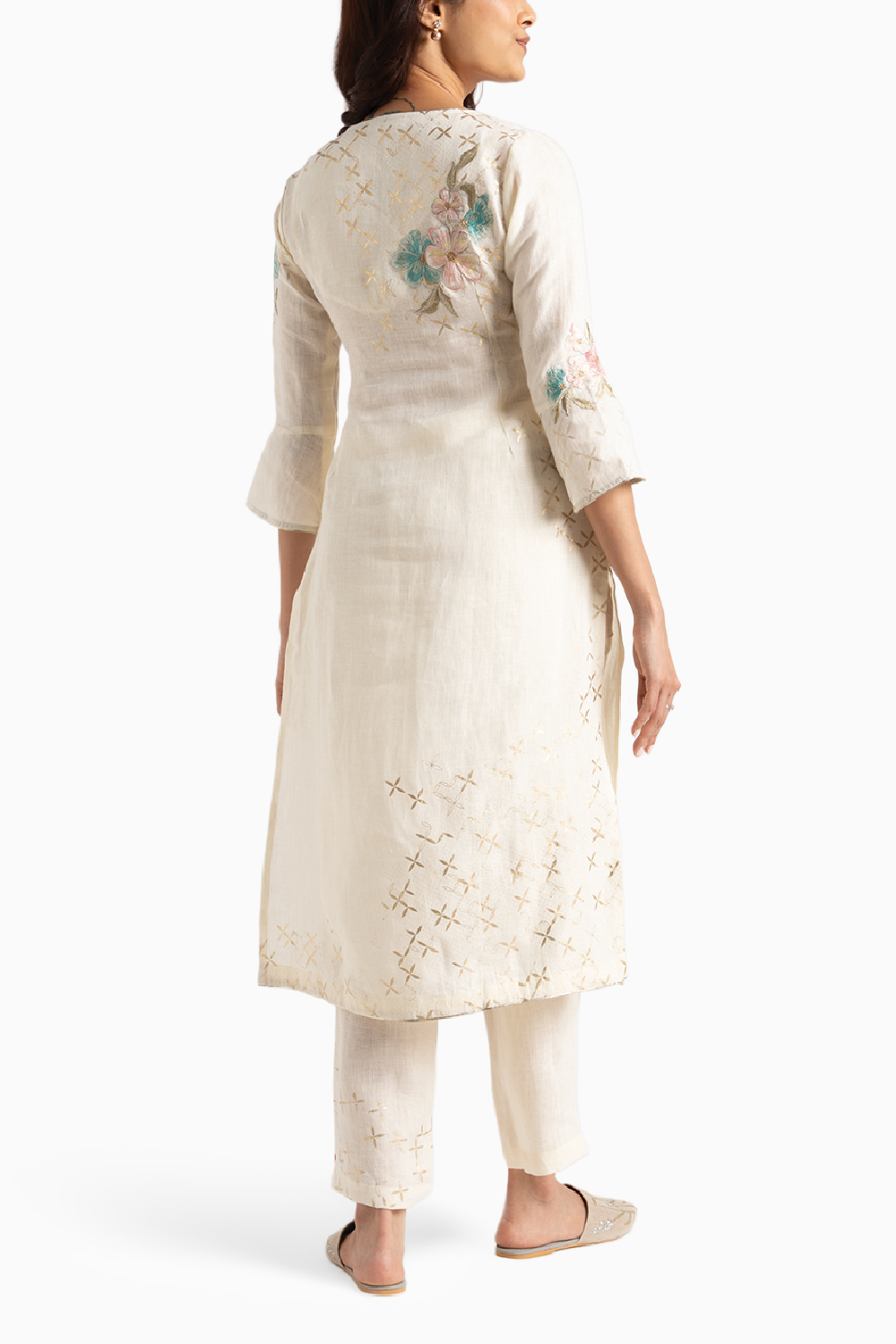 Corsage Off White Kurta Pant and Dupatta Set