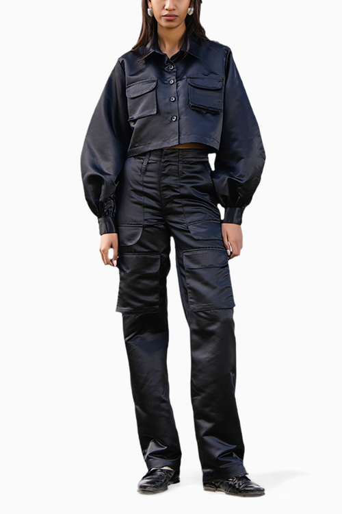 Cosmic Black Shirt with Pants Set