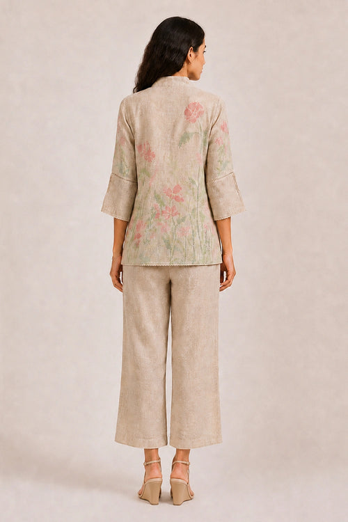 Natural Criss Cross Lane Tree Co-ord Set