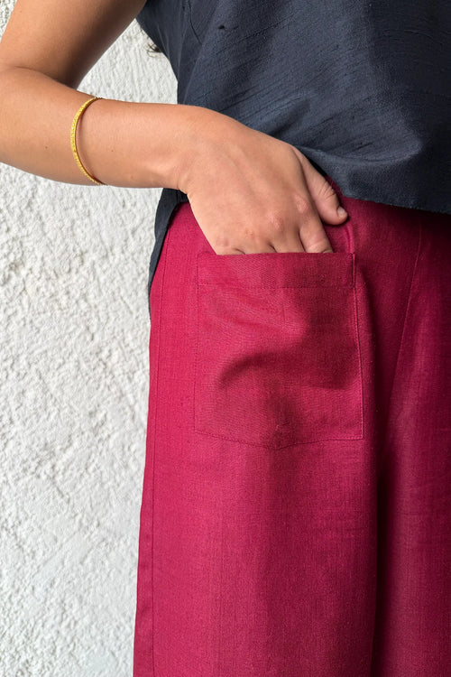 Maroon Crop Pajama