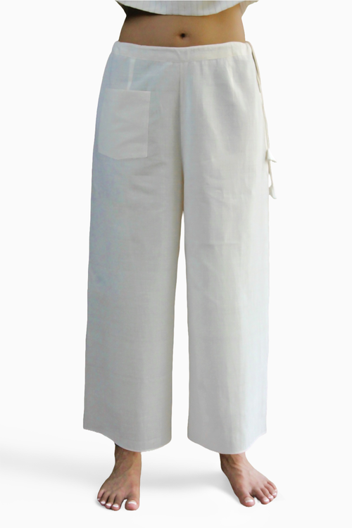 White Crop Pants