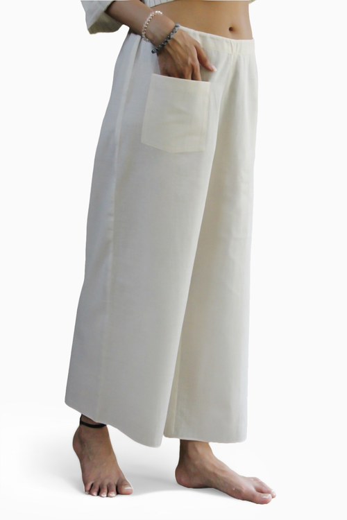 White Crop Pants