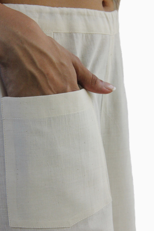 White Crop Pants