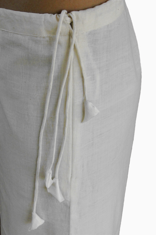 White Crop Pants
