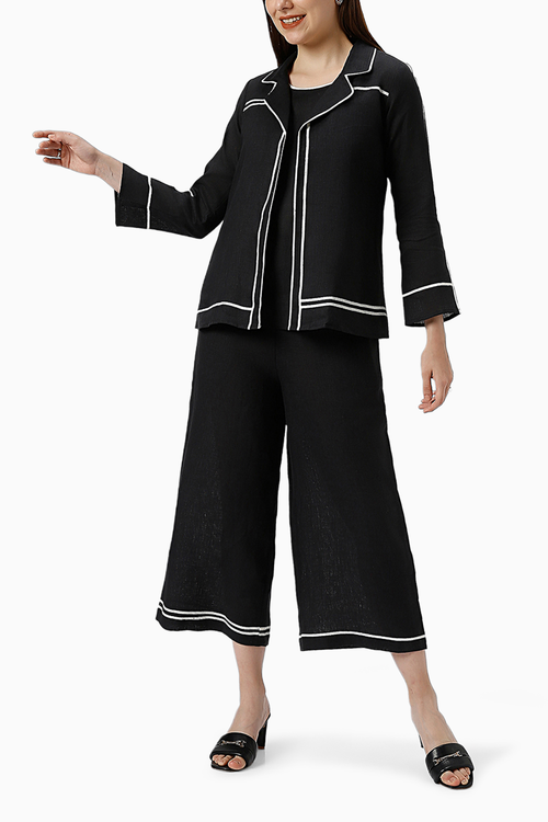 Crossroad Black Jacket with B-shell and Pant