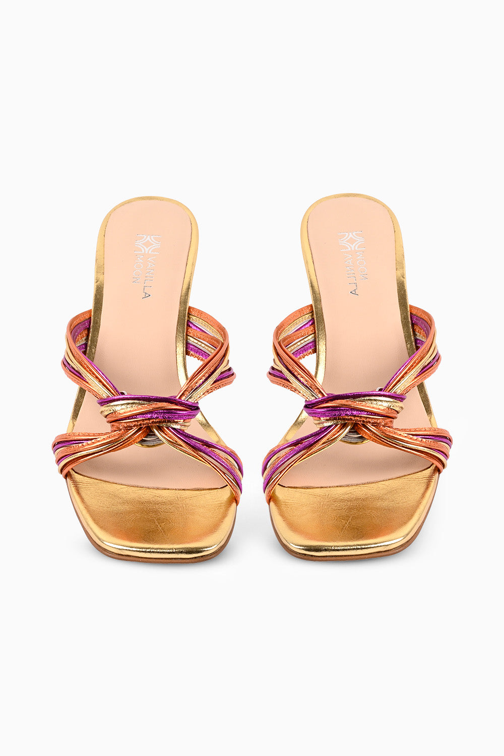 Cynthia Gold Strappy Heeled Sandals