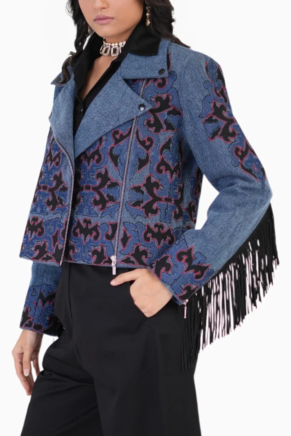 Artful Denim Statement Jacket