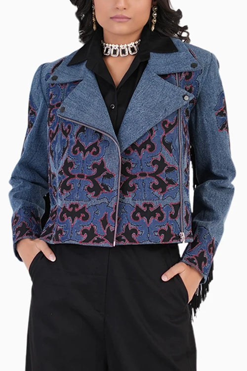 Artful Denim Statement Jacket
