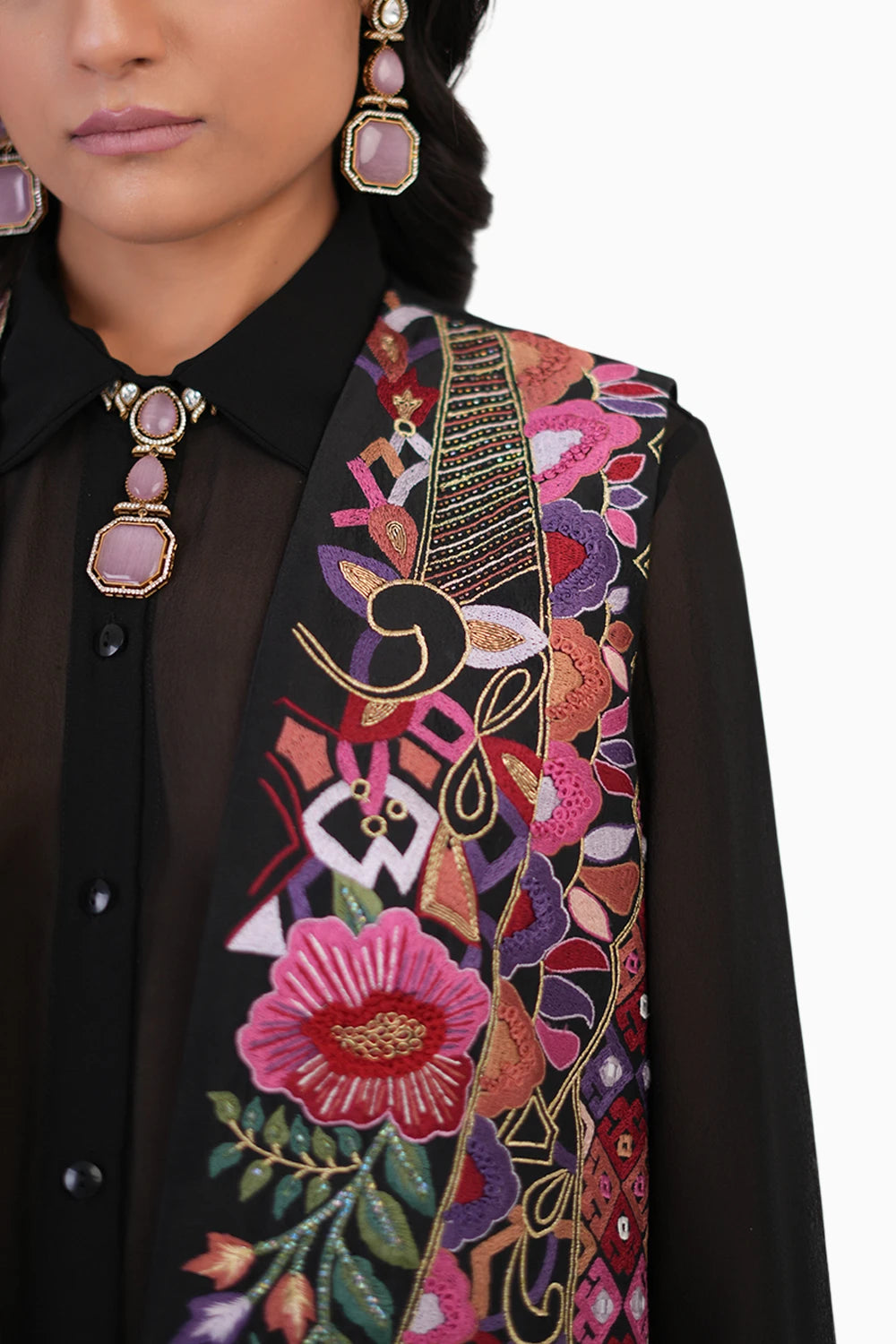 Essential Silk Shirt With Opulent Waistcoat And Panst Set