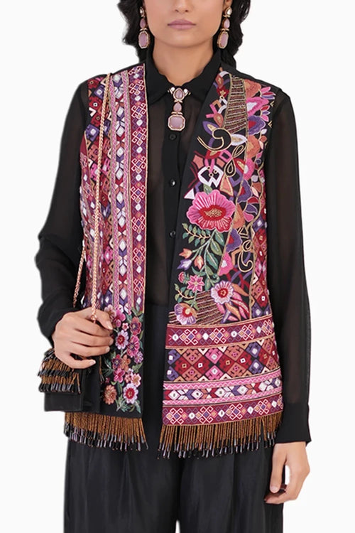 Opulent Black Waistcoat