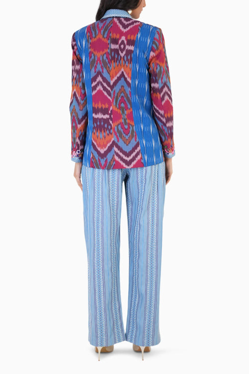 Artful Chaos Jacket With Shirt And Pants Set