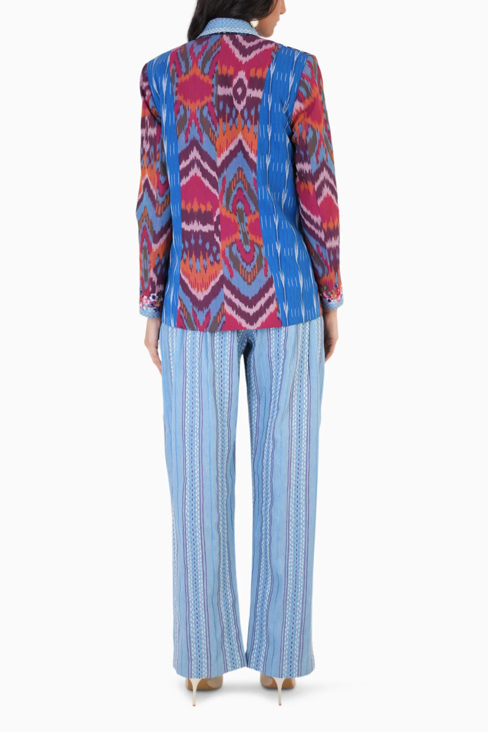 Artful Chaos Jacket With Shirt And Pants Set