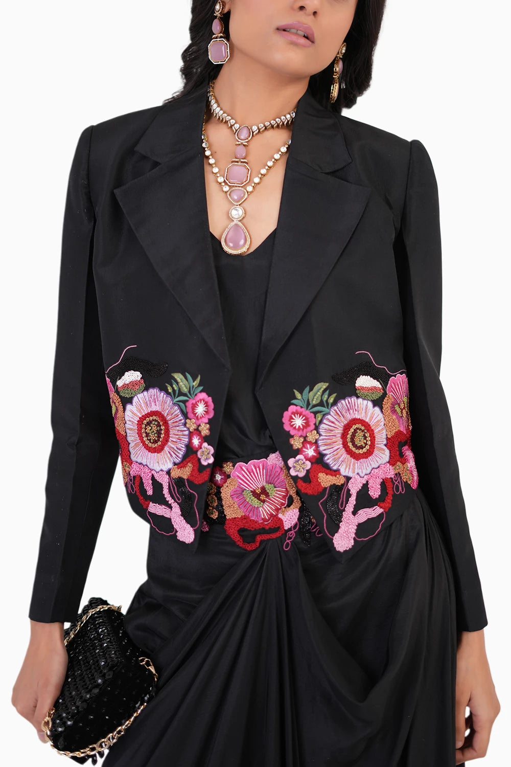 Embroidered Muse Jacket & Skirt Set