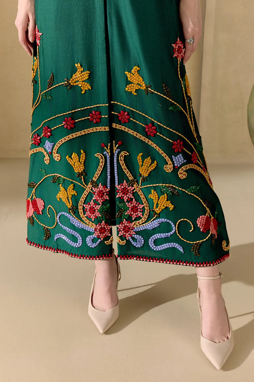 Emerald Green Mosaic Shirt Dress
