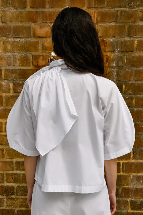 Pure Cotton Wrap Neck Top and Straight Pants Set