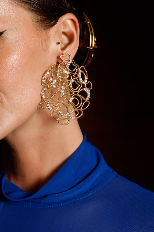 Flow Diamond Statement Earrings