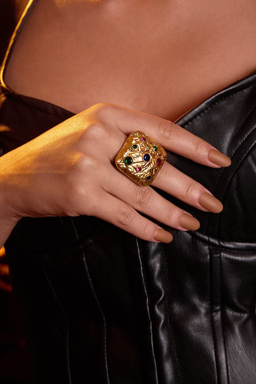 Mob Wife Studded Ring