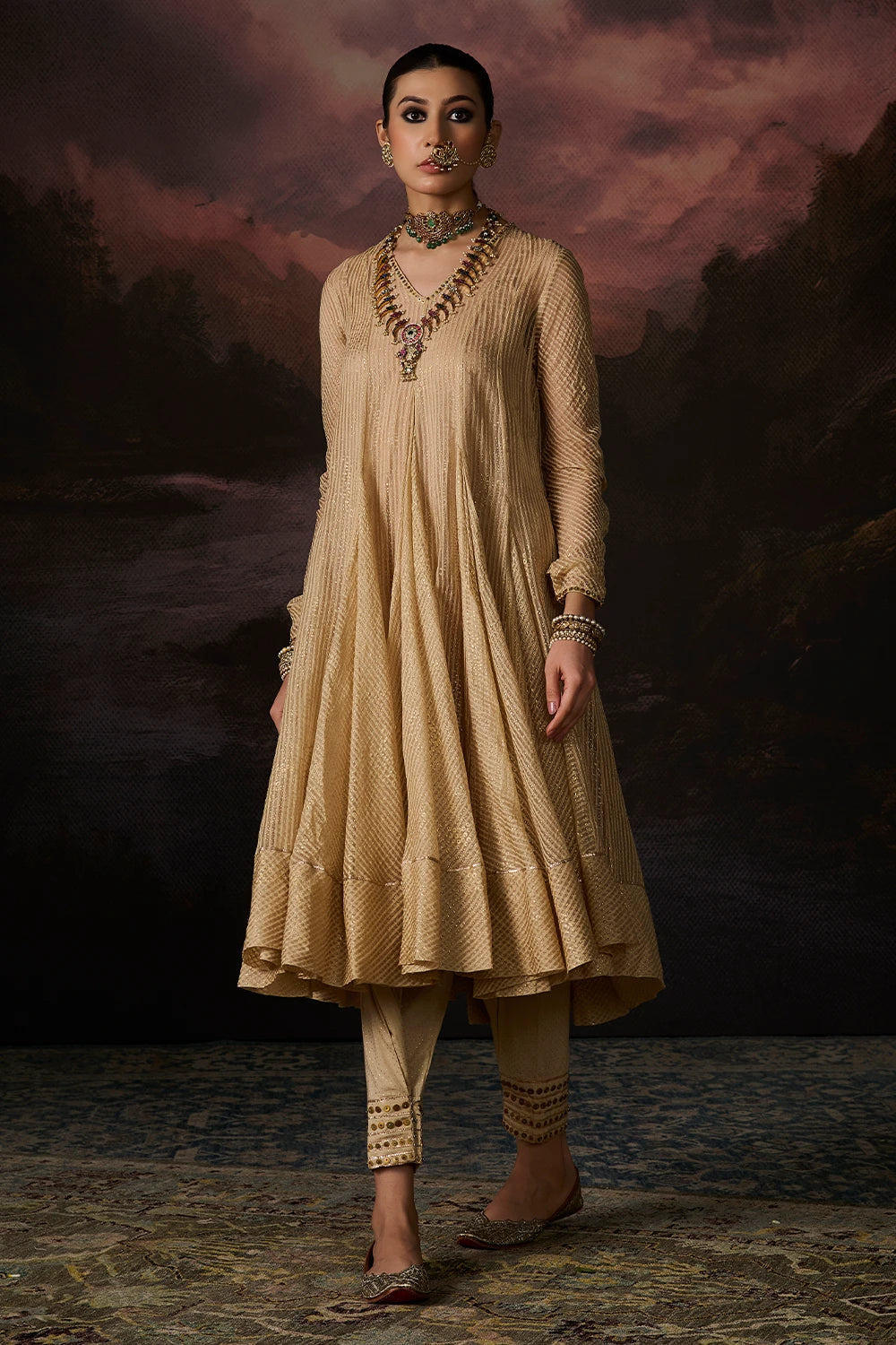 Daania Gold Kurta Set