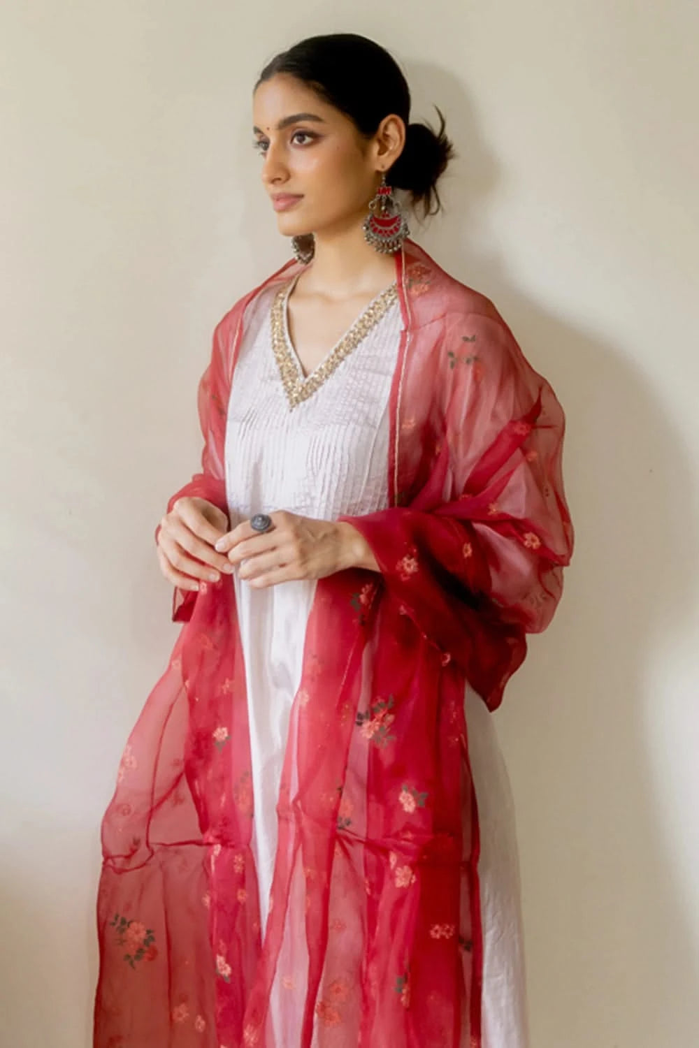 Rouge Silk Kurta Set